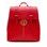 Women's real leather backpack Glamorous by GLAM - Red -
