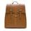 Dámsky kožený batoh na patenty razený - hnedá -
