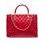 Bolso de cuero de mano para mujer Glamorous by GLAM - Rojo -