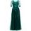 Vestido largo de mujer Due Linee - Verde -