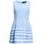 Dámské elegantní šaty A střih bílo - modrá -