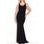 Vestido largo de mujer Due Linee - Negro -