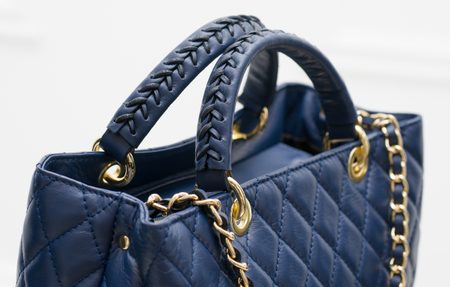 Real leather handbag Glamorous by Glam - Blue -