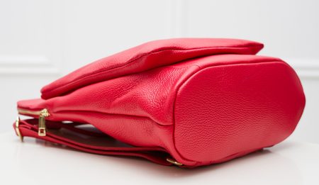 Mochila de mujer de cuero genuino Glamorous by GLAM - Rojo -