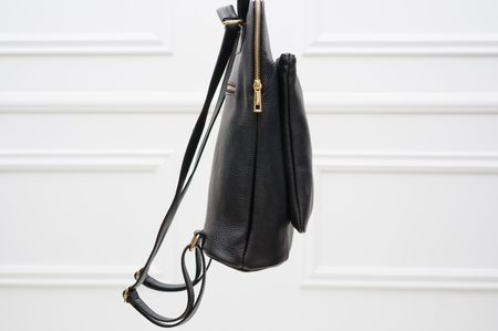 Mochila de mujer de cuero genuino Glamorous by GLAM - Negro -