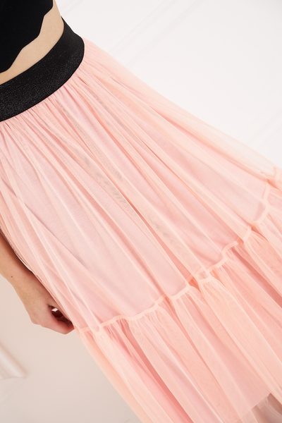 Dámská delší tylová sukně - růžová -
