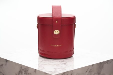 Dámská kožená kabelka do ruky - červená -