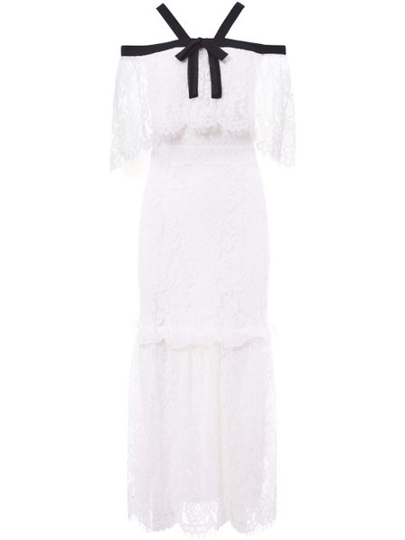 Midi dress Due Linee - White -