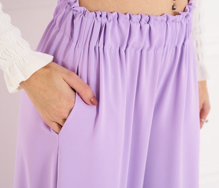 Dámské volné kalhoty - lila -