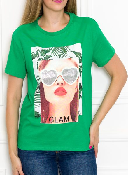 Dámské tričko GLAM zelené -