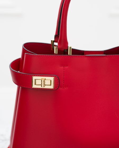 Bolso de cuero de mano para mujer Glamorous by GLAM - Rojo -