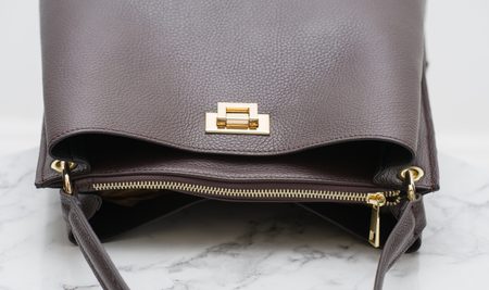 Real leather shoulder bag Glamorous by GLAM - Brown -