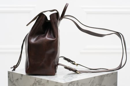 Real leather backpack Glamorous by GLAM Santa Croce - Brown -