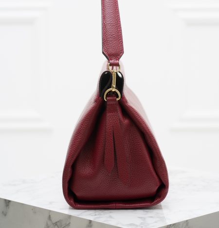 Real leather shoulder bag Glamorous by GLAM - Wine -