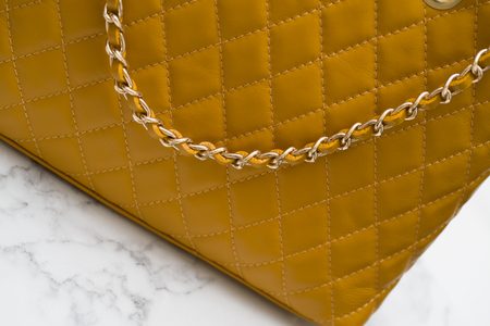 Real leather handbag Glamorous by Glam - Yellow -