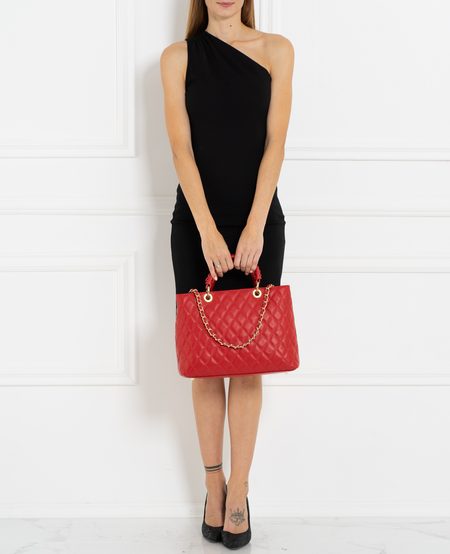 Bolso de cuero de mano para mujer Glamorous by GLAM - Rojo -