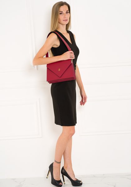 Real leather shoulder bag Glamorous by GLAM - Wine -