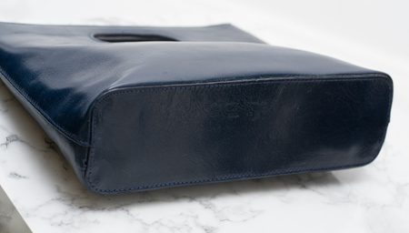 Real leather handbag Glamorous by GLAM Santa Croce - Dark blue -