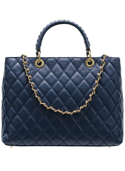 Bolso de cuero de mano para mujer Glamorous by GLAM - Azul -