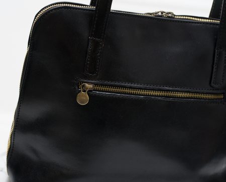 Real leather shoulder bag Glamorous by GLAM Santa Croce - Black -