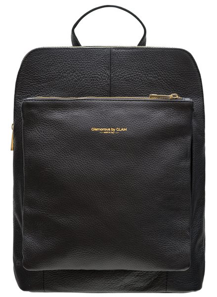 Women's real leather backpack Glamorous by GLAM - Black -