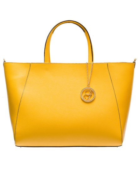 Real leather handbag Glamorous by GLAM - Yellow -