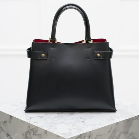 Dámská exkluzivní kabelka se zlatými detaily - černá -