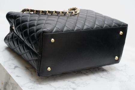 Bolso de cuero de mano para mujer Glamorous by GLAM - Negro -