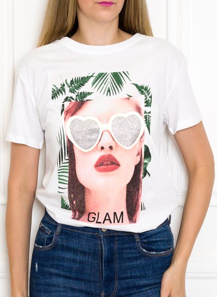 Dámské tričko GLAM bílé -