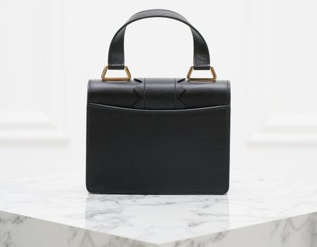 Emporio Armani malá kožená kabelka - čierna -