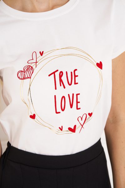 Dámské tričko s nápisem true love -