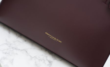 Dámská exkluzivní kabelka se zlatými detaily - vínová -