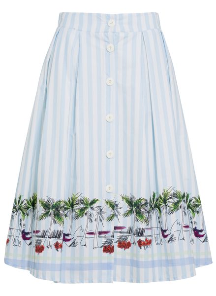 Dámská sukně s pruhy modro - bílá -