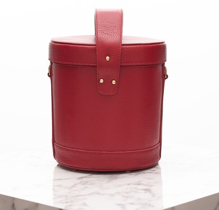 Dámská kožená kabelka do ruky - červená -