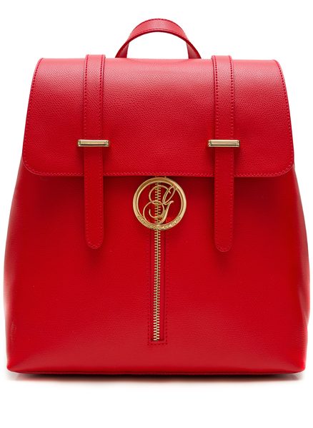 Women's real leather backpack Glamorous by GLAM - Red -