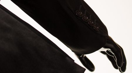 Pánské sako lesklé černé -