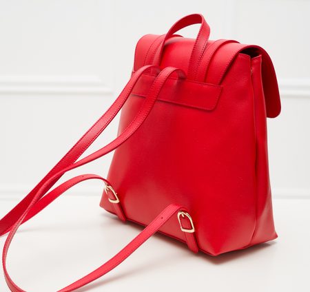 Women's real leather backpack Glamorous by GLAM - Red -