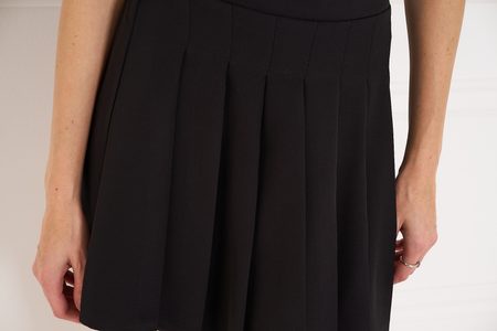 Dámská skládaná mini sukně - černá -