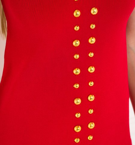 Dámske červené šaty Guess s aplikáciami -