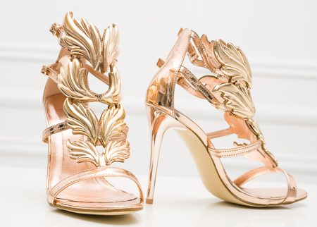 Dámske exkluzívne sandále zlaté -