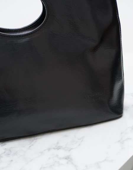 Real leather handbag Glamorous by GLAM Santa Croce - Black -