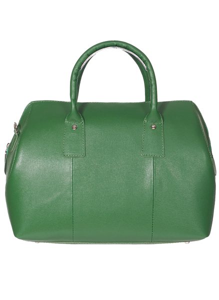 Elegantní kabelka zelená z pravé kůže 