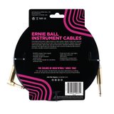 6081 Ernie Ball 10' Braided Straight / Angle Instrument Cable - Black - nástrojový kabel 3m - 1ks