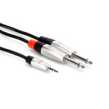 Hosa Technology HMP-010Y - stereo breakout kabel Pro, REAN 3.5 mm TRS - 2x 1/4 TS  3 m