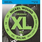 D'ADDARIO EXL165 Regular Light Top/Medium Bottom .045-.105 - struny pro baskytaru - 1ks