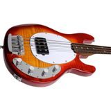 Sterling by MusicMan StingRay RAY34FM-HCB-R2, Heritage Cherry Burst -