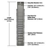 MusicNomad MN802 Fret Shield™ Fretboard Protector Guard pro P-25" / 63.5mm / Guitar Fret Scale - 1ks