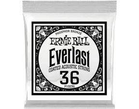 10236 Ernie Ball .036 Everlast Coated Phosphor Bronze Acoustic Guitar Strings Single - " potažená " jednotlivá struna na akustickou kytaru - 1ks