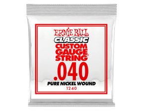1240 Ernie Ball .040 Classic Pure Nickel Wound Electric Guitar Strings Single - jednotlivá struna -1ks