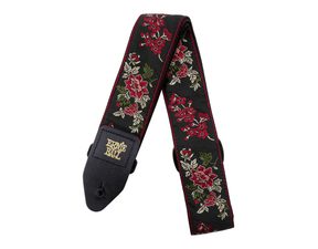 4142 Ernie Ball Polypro Jacquard Strap - Red Rose - kytarový popruh